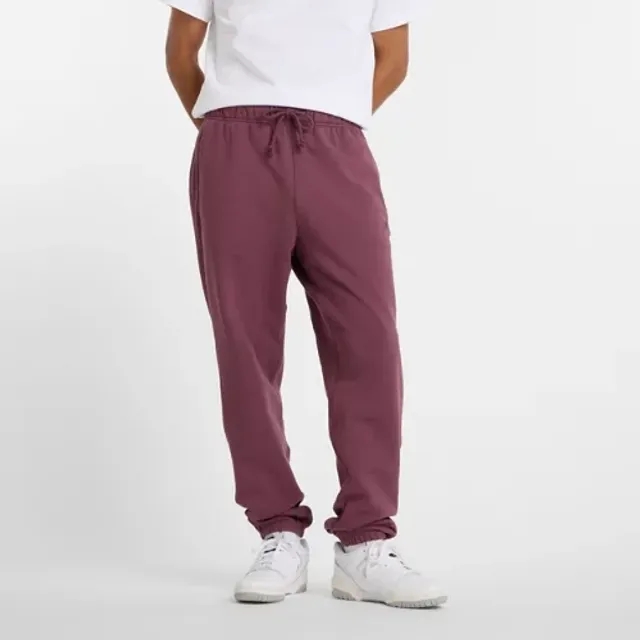 New Balance Men's Athletics French Terry Jogger in Purple Cotton