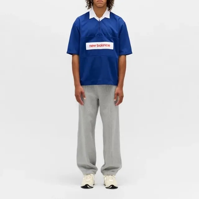 New Balance Men's Made in USA Polo in Blue Poly Fleece