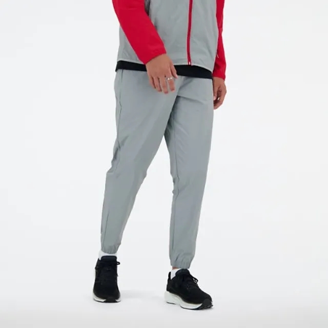 New Balance Men's Athletics Stretch Woven Jogger in Grey Nylon Woven