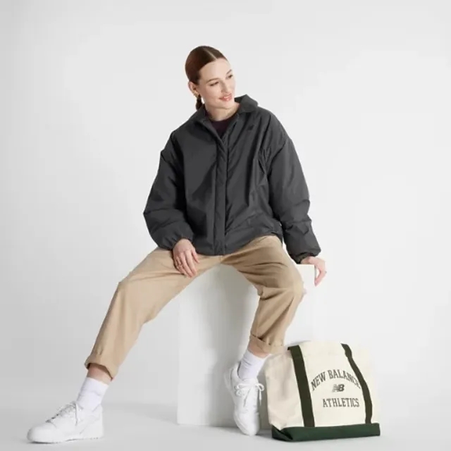 New Balance Women's Coaches Jacket in Black Nylon Woven