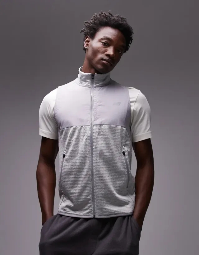 New Balance Heat Grid Vest In Athletic Grey