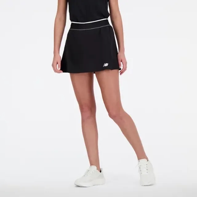 New Balance Women's Tournament Skort in Black Polywoven