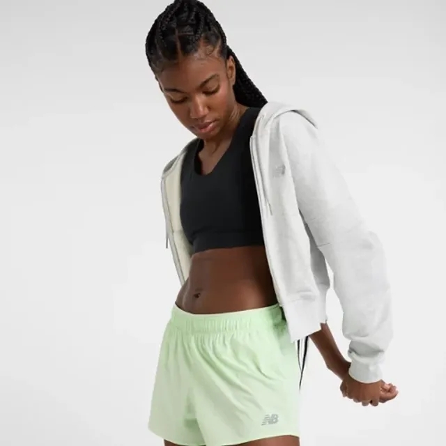 New Balance Women's RC Short 3" in Green Polywoven