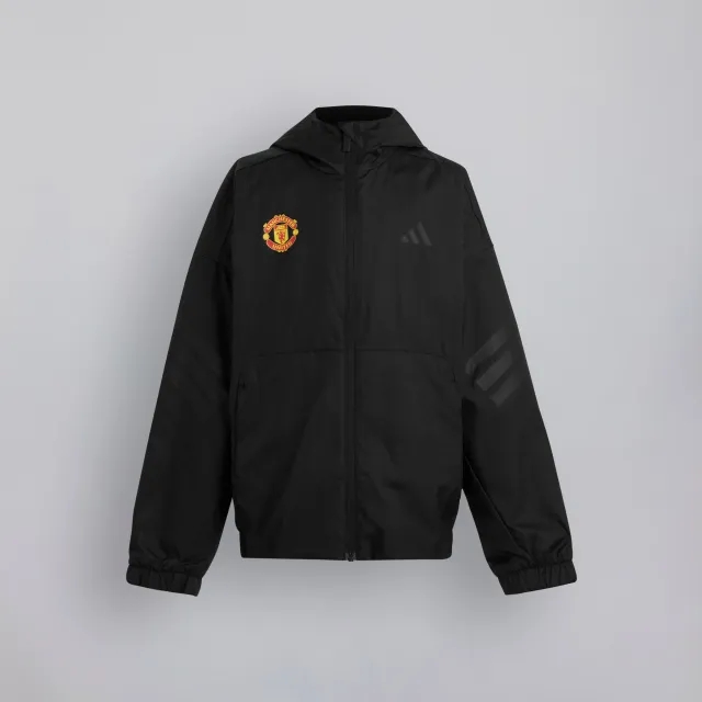 Manchester United x adidas Kids Essentials Fleece Windbreaker Black