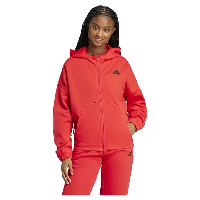 Manchester United x adidas Womens Future Icons Full Zip Hoodie Red