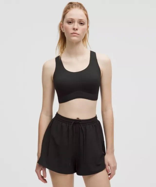 lululemon – Women's Go Further Sports Bra with Support Code Technology High Impact, C/D Cup – Color Black – Size L