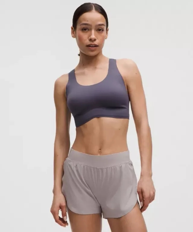 lululemon – Women's Go Further Sports Bra with Support Code Technology High Impact, C/D Cup – Color Purple – Size L