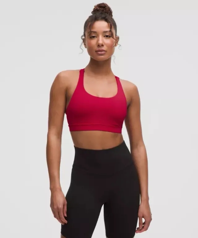lululemon – Women's Energy Sports Bra Medium Support, B-D Cups – Color Pink – Size 10