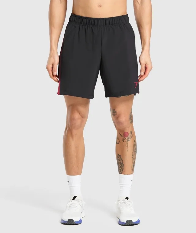  Sport  7" Shorts - Black/Conditioning Red