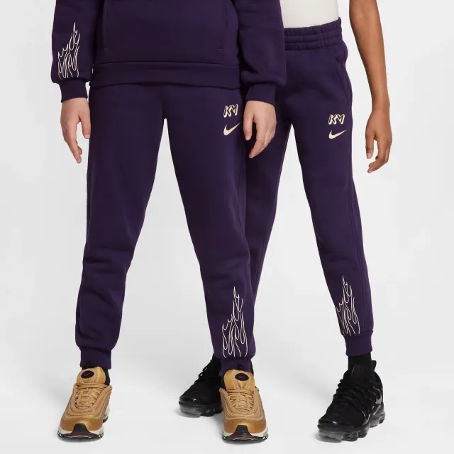 Nike Kylian Mbappé Club Fleece Older Kids' Football Joggers - Purple - Fleece