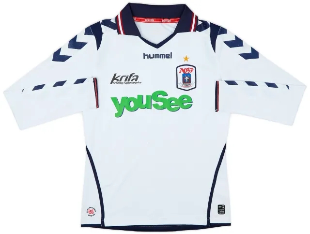 2013-15 AGF Aarhus Home L/S Shirt - 8/10 - (S)