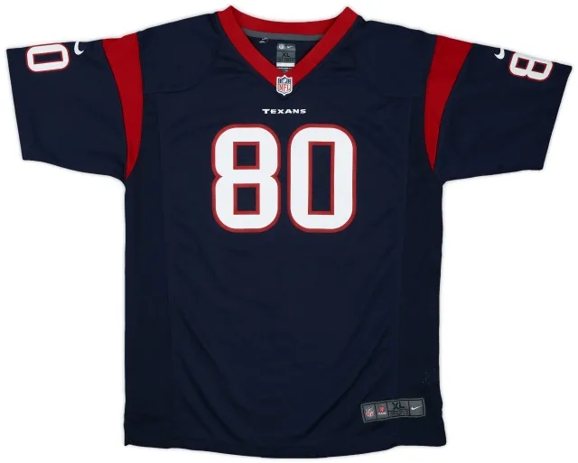 2012-14 Houston Texans A.Johnson #80 Nike Game Home Jersey - 8/10 - (XL.Boys)