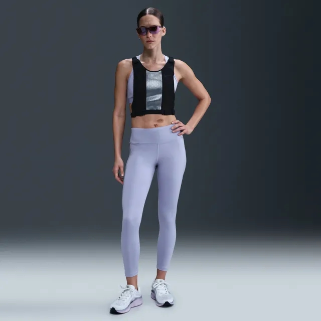 Nike Fast Women's Mid-Rise 7/8 Leggings - Purple - Polyester/Elastane