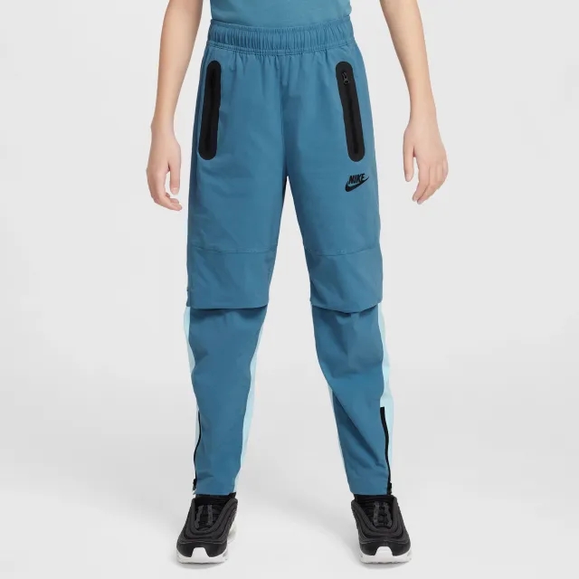 Nike Tech Older Kids' (Boys') Woven Trousers - Blue - Nylon/Elastane