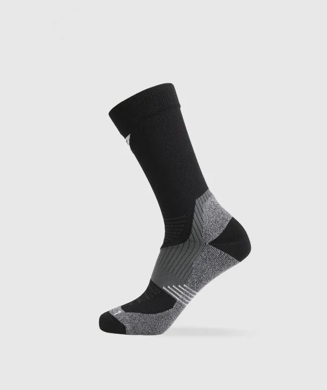  Lightweight Running Crew Socks - Black