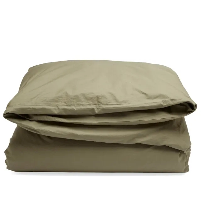 Tekla Fabrics King Duvet Olive Green