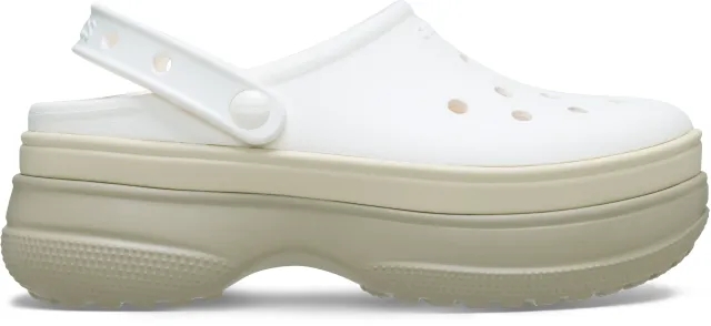 Crocs | Unisex | Classic Stacked | Clogs | Chalk | W4/M3