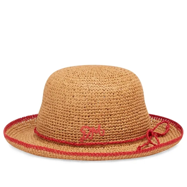 Damson Madder Women's Roll Back Raffia Hat Straw