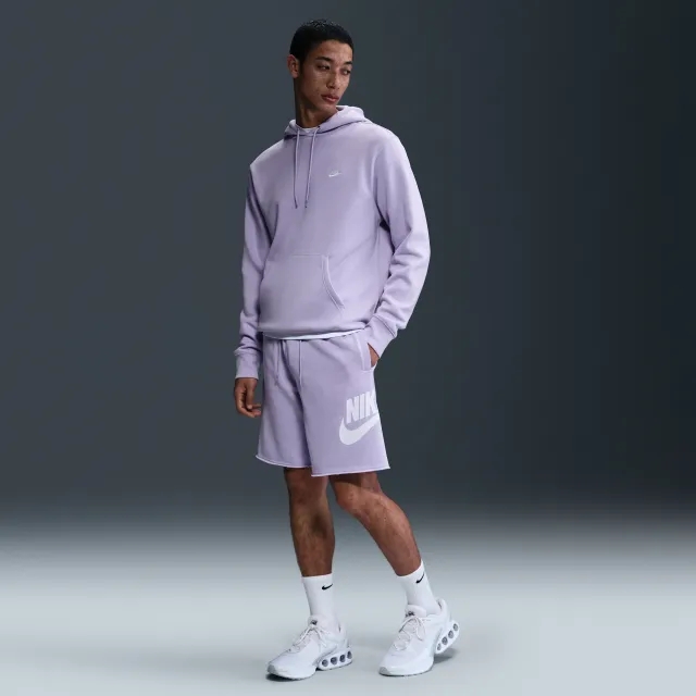 Nike Club Men's French Terry Alumni Shorts - Purple - Cotton/Rayon/Polyester
