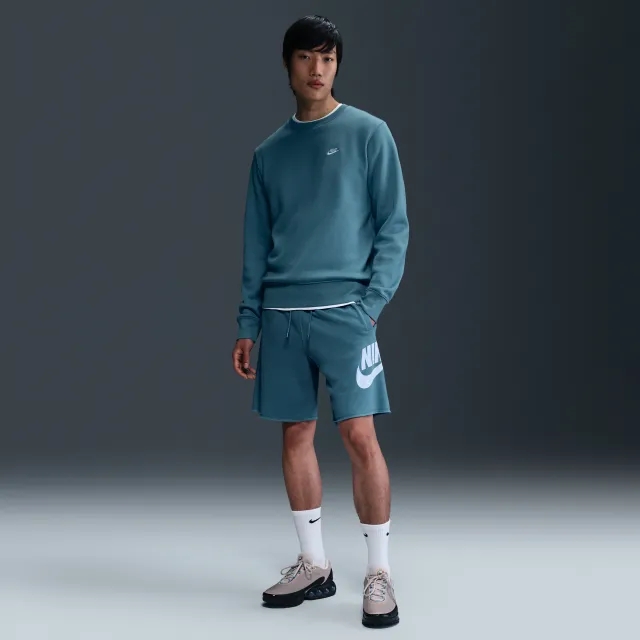 Nike Club Men's French Terry Alumni Shorts - Blue - Cotton/Rayon/Polyester