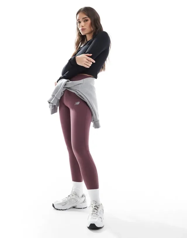 New Balance Rc Legging 27 In Faded Plum-Purple