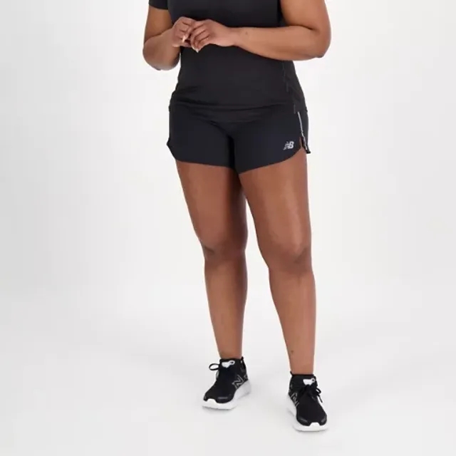 New Balance Women's Impact Run 3 Inch Short in Black Polywoven