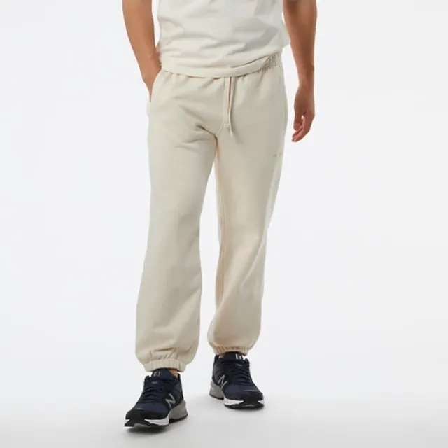 New Balance Men's NB Athletics Nature State Sweatpant in Beige Cotton