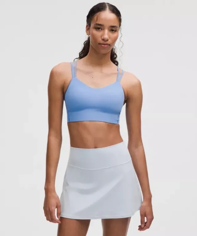lululemon – Women's Like a Cloud Longline Sports Bra Light Support, B/C Cup – Color Blue – Size 10
