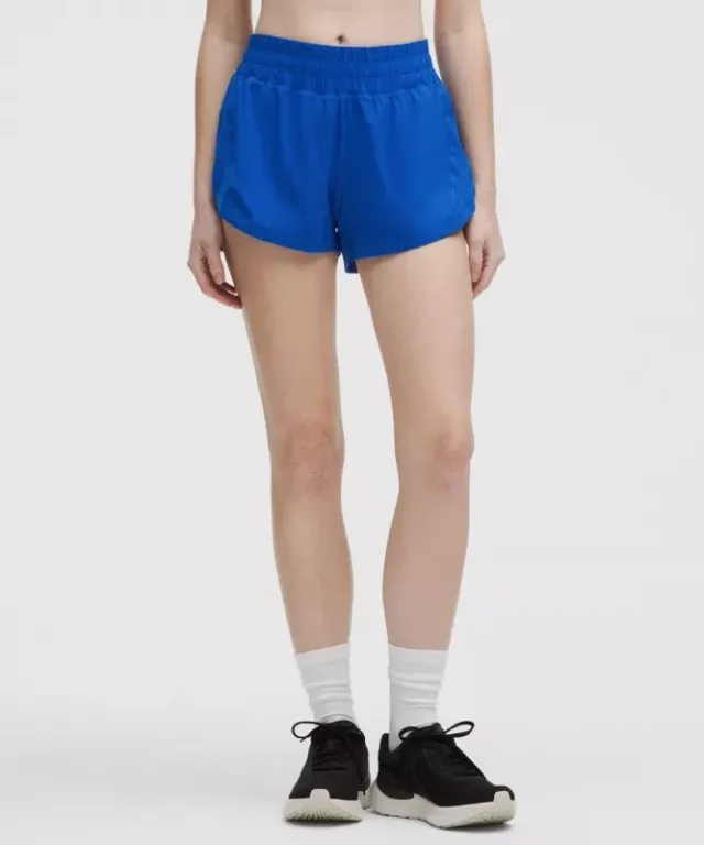 lululemon – Women's Track That High-Rise Lined Shorts – 3" – Color Blue – Size 0