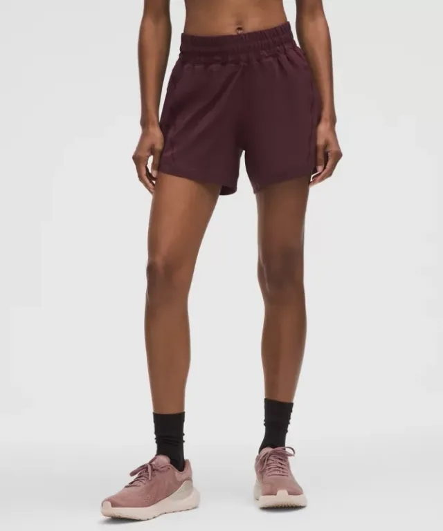 lululemon – Women's Track That High-Rise Lined Shorts – 5" – Color Purple – Size 0
