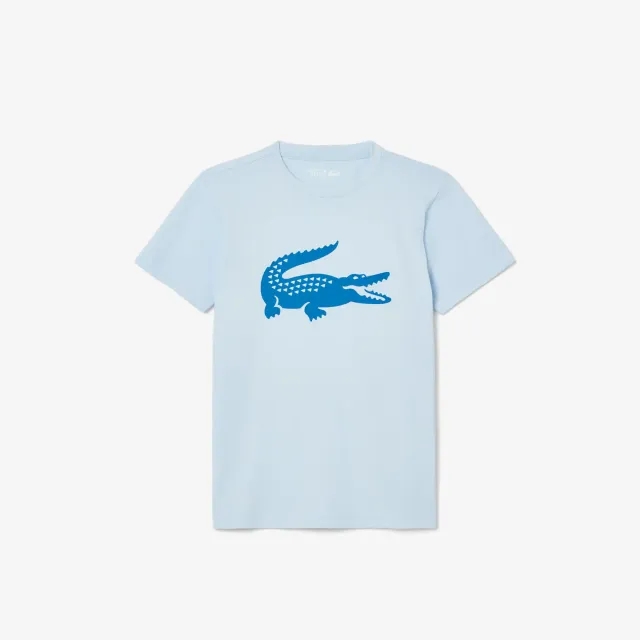 Lacoste Oversized Technical Cotton Sport T-shirt - Light Blue / Blue