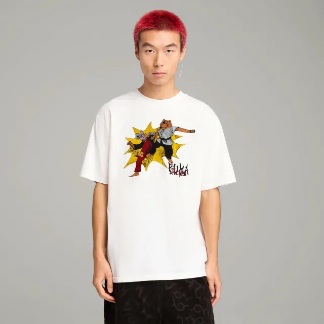 PUMA x Aries Graphic Tee Shirt Unisex, White, size Large
