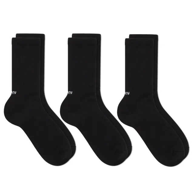 WTAPS Men's Skivvies Socks - 3-Pack Black