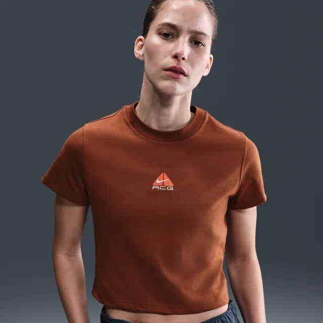 Nike ACG Women's Dri-FIT Short-Sleeve T-Shirt - Brown - Sustainable Materials