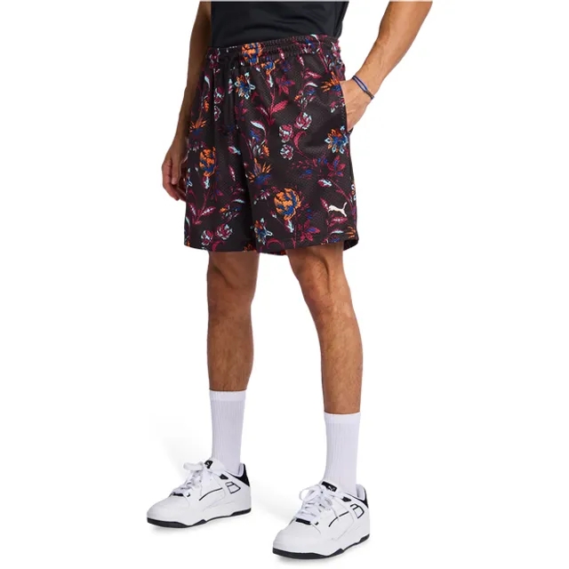 PUMA Floral Sport Graphic 6" Shorts Men, Black, size Large