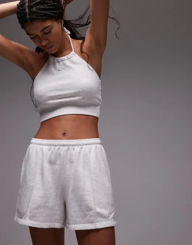Nike Chill French Terry 4 Inch Shorts In Grey Marl