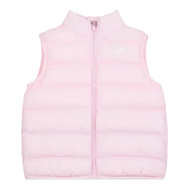 New Balance Girls Bond Quilted Vest in Pink Nylon