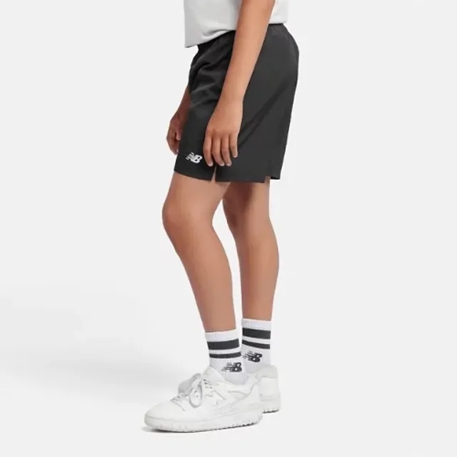 New Balance Boys Small Logo Nylon Short in Black
