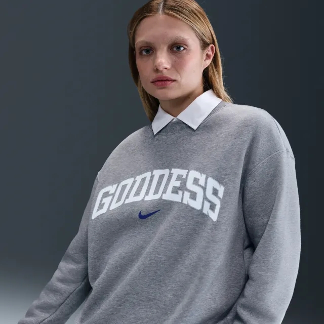 Nike Sportswear Phoenix Fleece Women's Oversized Crew-neck Sweatshirt - Grey - Cotton/Polyester