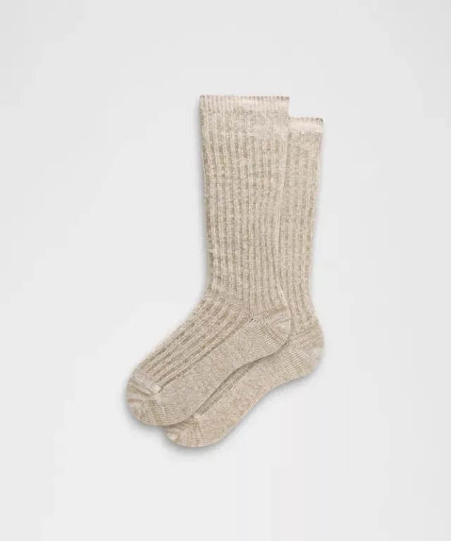 lululemon – Unisex Crew-Length Ragg Socks – Color White – Size L