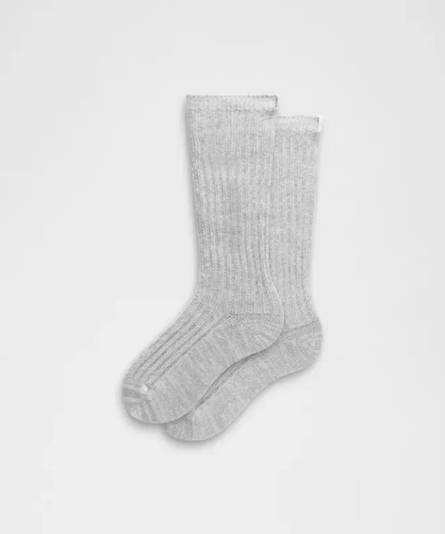 lululemon – Unisex Crew-Length Ragg Socks – Color Grey – Size L