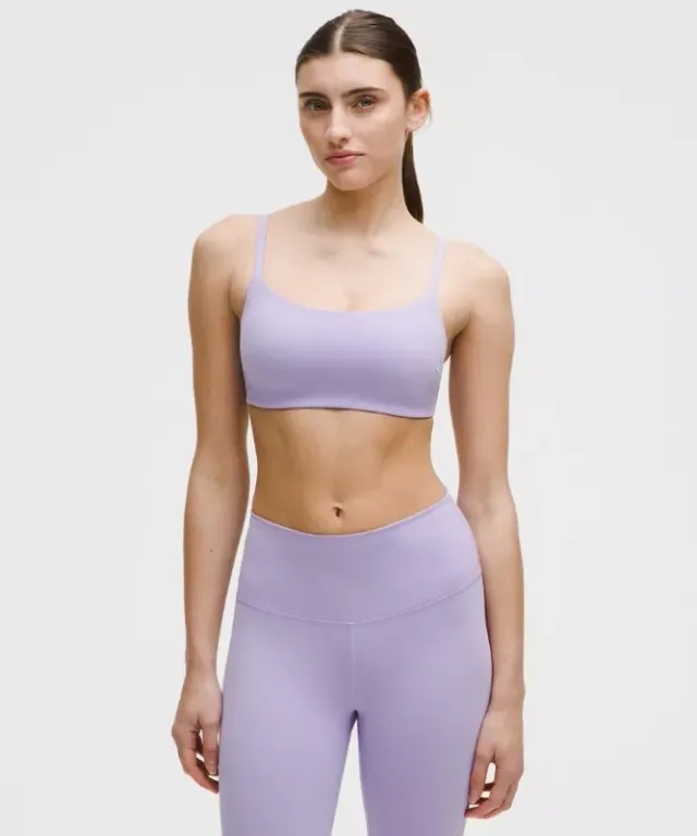 lululemon – Women's Wunder Train Strappy Racer Sports Bra Light Support, C/D Cup – Size 10