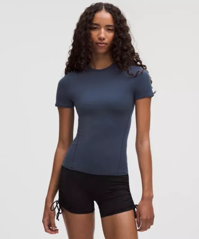lululemon – Women's Wundermost Ultra-Soft Nulu Hip-Length Crewneck Shirt – Color Blue – Size L