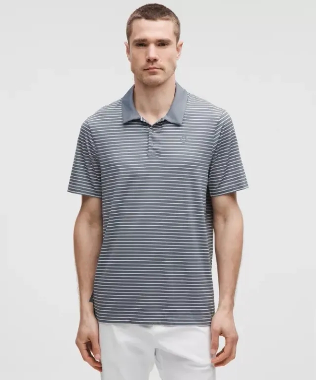 lululemon – Men's Logo Sport Polo Short-Sleeve Fit – Color Grey – Size L
