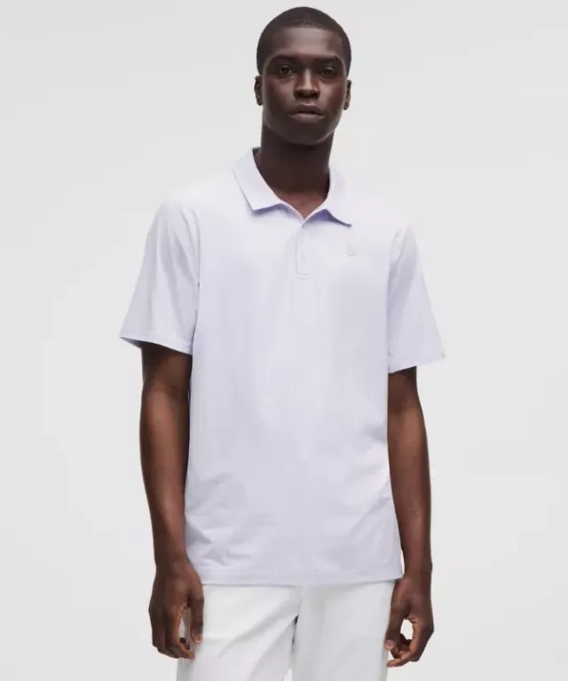 lululemon – Men's Logo Sport Polo Short-Sleeve Fit – Color White – Size L