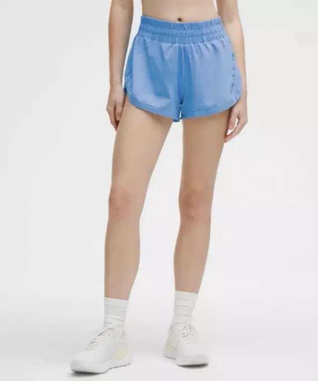 lululemon – Women's Track That High-Rise Lined Shorts – 3" – Color Blue – Size 0