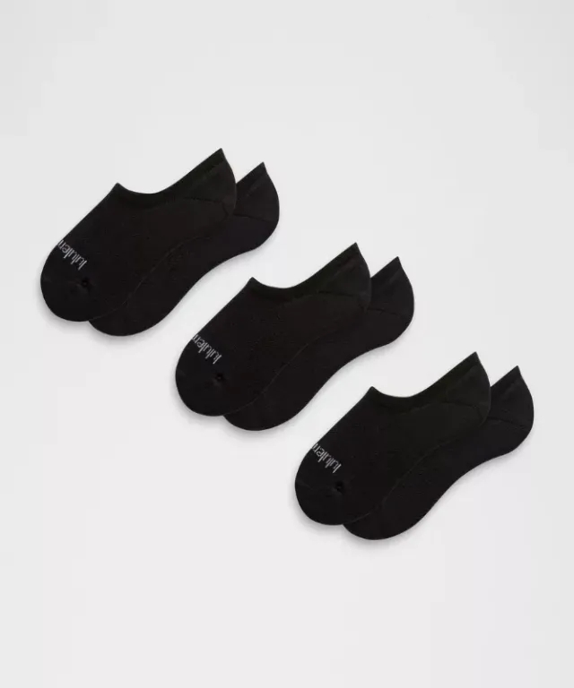 lululemon – Unisex Daily Essential No-Show Socks 3 Pack – Color Black – Size L