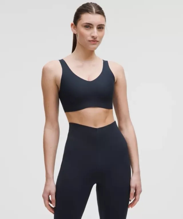 lululemon – Women's Glow Up Sports Bra Light Support, B/C Cup – Color Blue – Size L