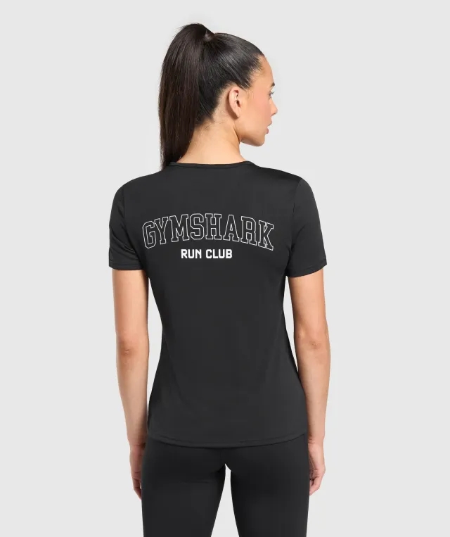  Run Club Graphic T-Shirt - Black