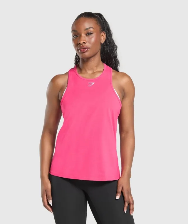 Lifting Essential Cotton Tank - Freak Out Pink